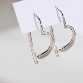 Wholesale Metal Heart Double Assembled Copper Earrings