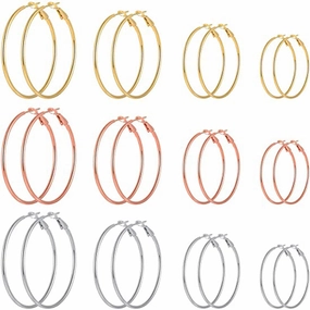 Wholesale Metal Large Circle Titanium Steel Earrings
