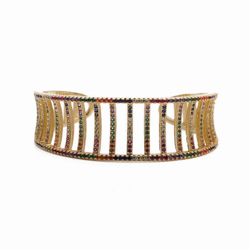 Wholesale Micro Inlaid Zircon Animal Snake Copper Bracelet