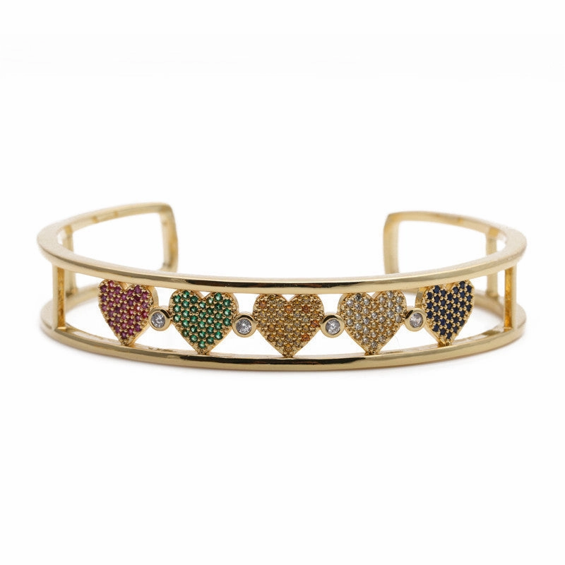 Wholesale Micro Inlaid Zircon Animal Snake Copper Bracelet