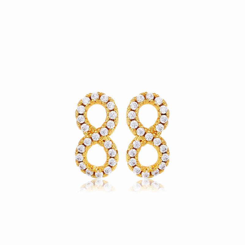 Wholesale Micro Inlaid Zirconium Alloy Earrings