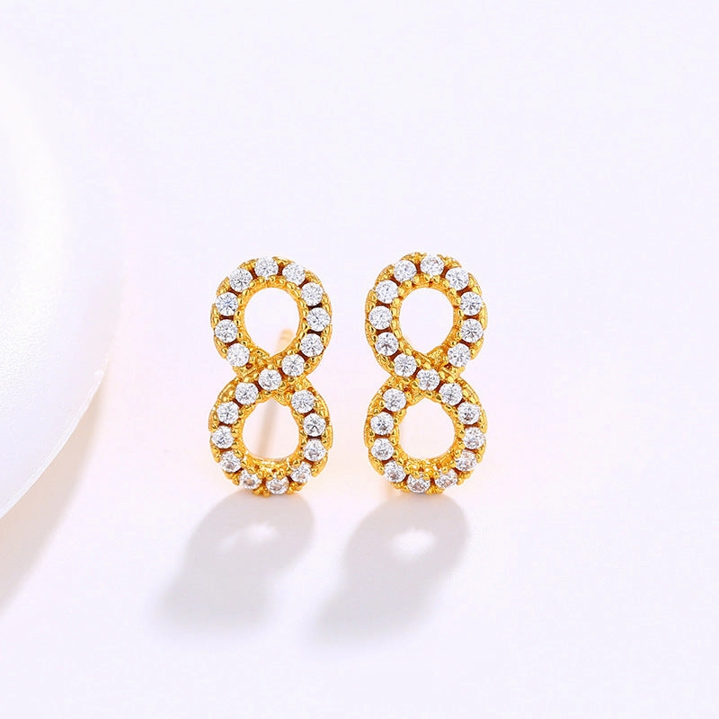 Wholesale Micro Inlaid Zirconium Alloy Earrings