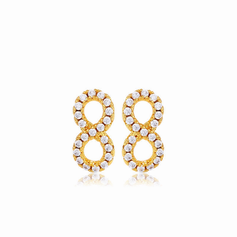 Wholesale Micro Inlaid Zirconium Alloy Earrings