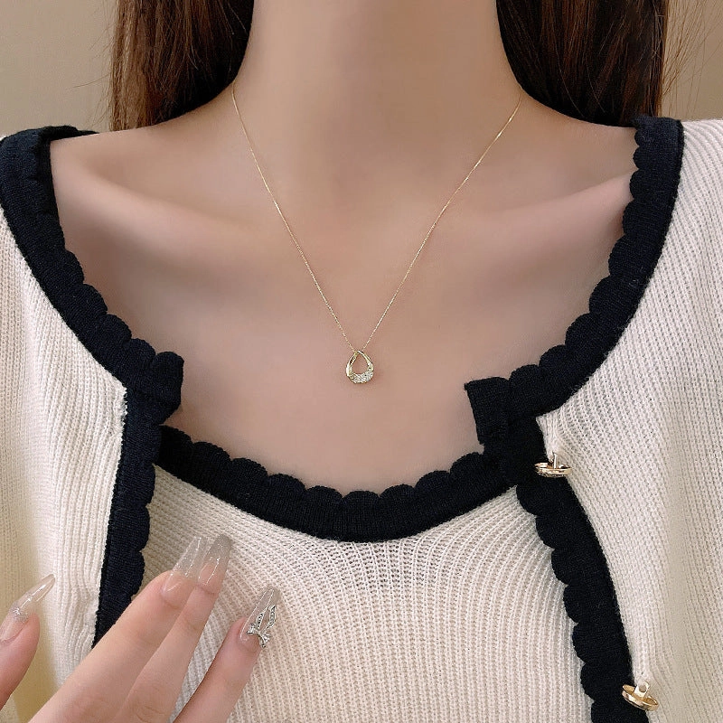 Wholesale Micro Paved Geometric Copper Necklace