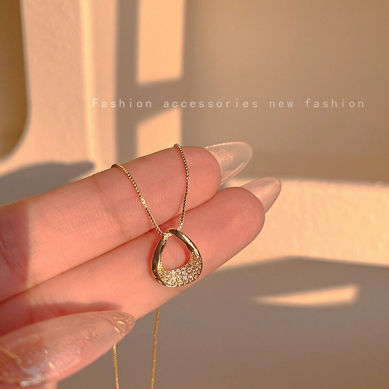 Wholesale Micro Paved Geometric Copper Necklace