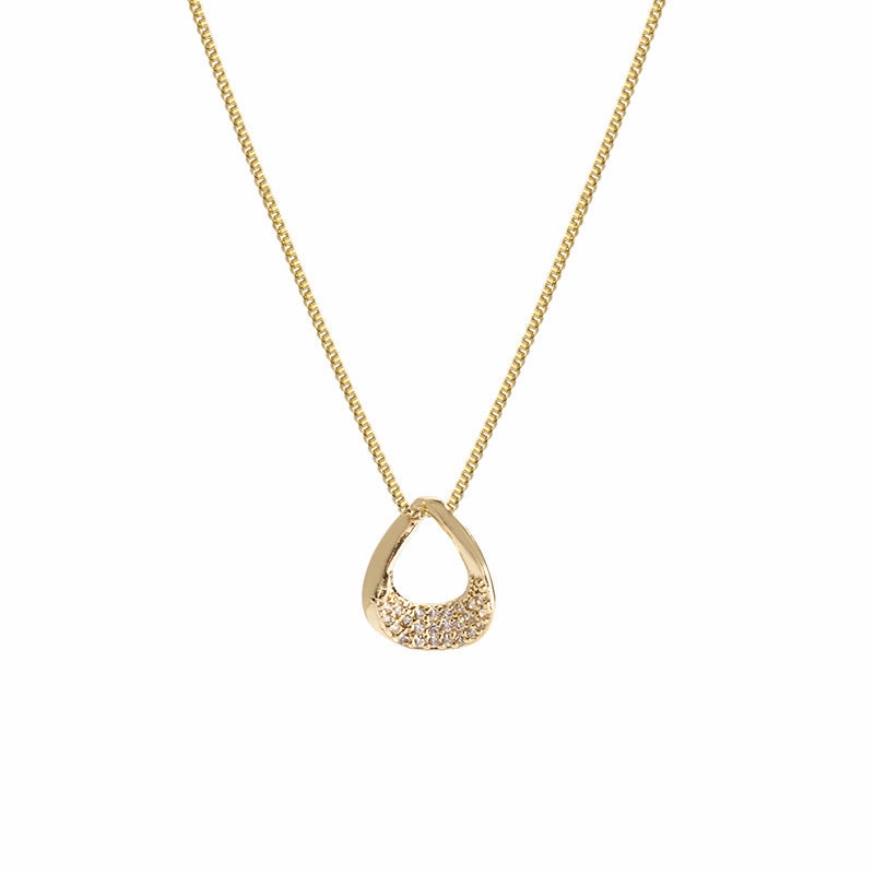 Wholesale Micro Paved Geometric Copper Necklace