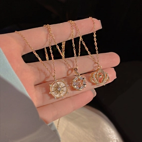 Wholesale Micro Paved Personalized Titanium Steel Necklace