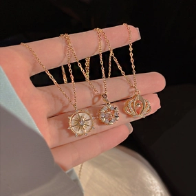 Wholesale Micro Paved Personalized Titanium Steel Necklace