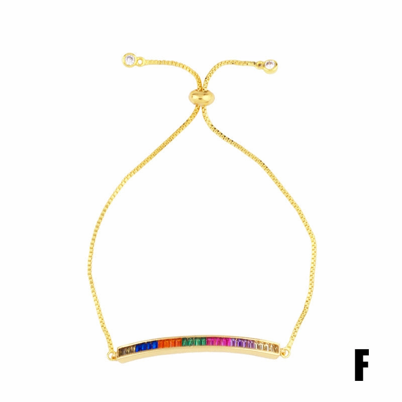 Wholesale Micro Paved Zircon Colored Crystal Bracelet OLY-BT-AS001