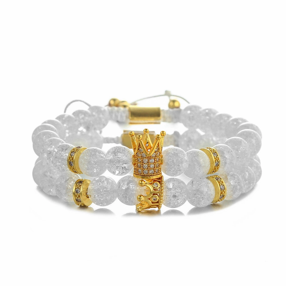 Wholesale Micro Paved Zircon Skull Bracelet Set