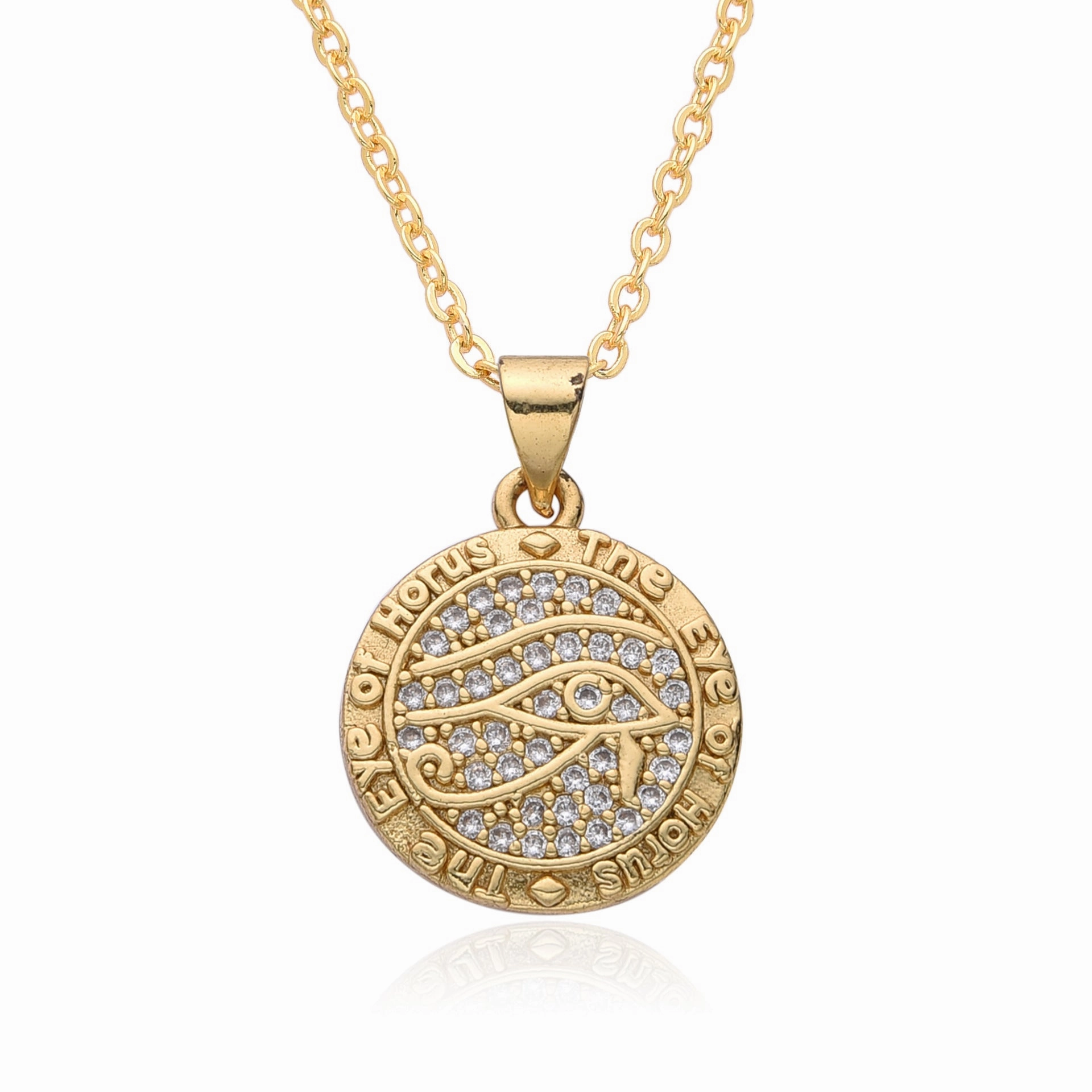 Wholesale Micro Set Devil Eye Small Shield Exotic Style Necklace