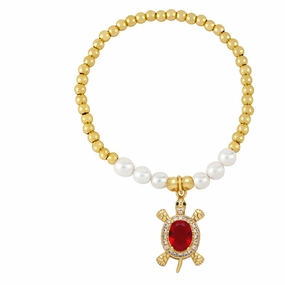 Wholesale Micro Setting Colored Zircon Ocean Wind Sea Turtle Pendant Copper Bracelet