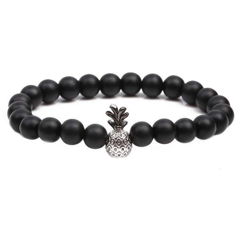 Wholesale Micropaved Zircon White Turquoise Volcanic Stone Bracelets