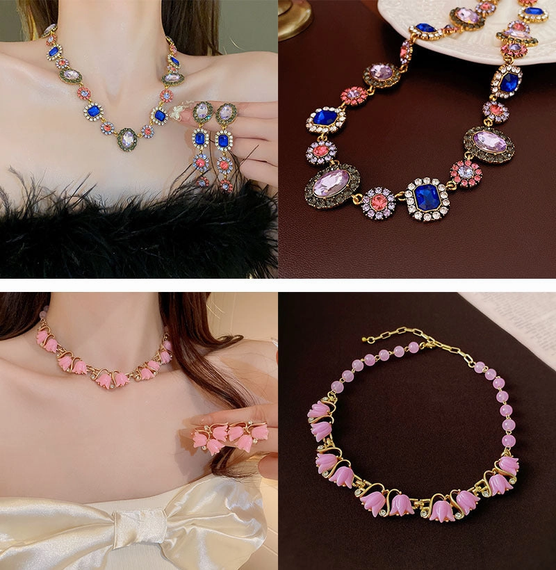 Wholesale Middle-aged Vintage Necklace Clavicle Chain