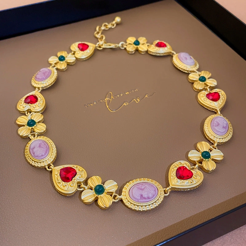 Wholesale Middle-aged Vintage Necklace Clavicle Chain