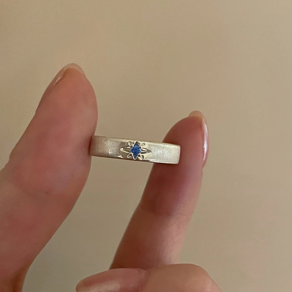 Wholesale Middle Ages Brushed 925 Sterling Silver Light Luxury High-end Gold Rings