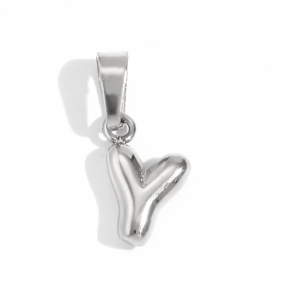 Wholesale Mini Bubble English Stainless Steel Plated 18K Gold DIY Matching Accessories Pendant