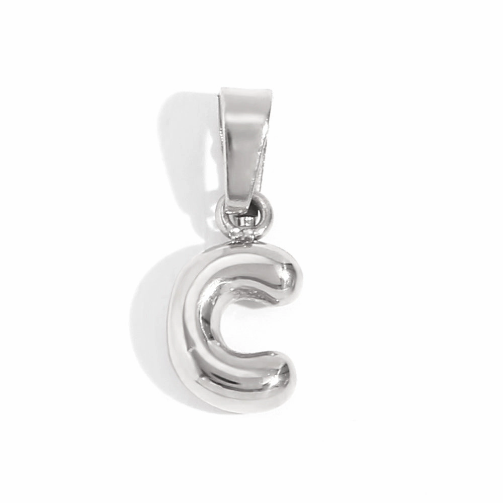 Wholesale Mini Bubble English Stainless Steel Plated 18K Gold DIY Matching Accessories Pendant