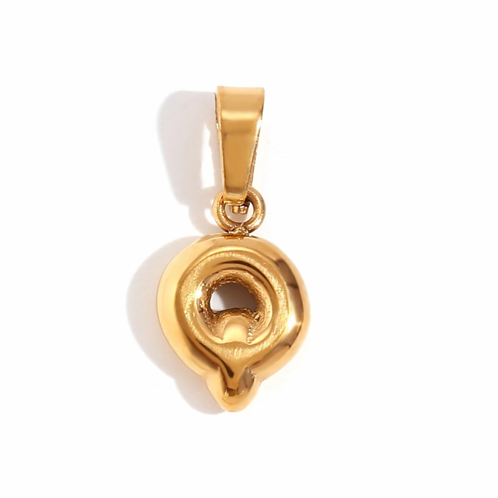 Wholesale Mini Bubble English Stainless Steel Plated 18K Gold DIY Matching Accessories Pendant