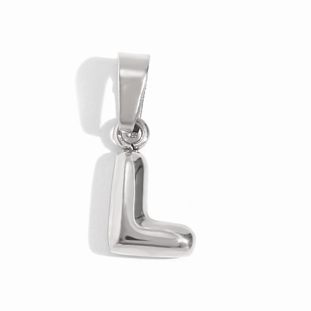 Wholesale Mini Bubble English Stainless Steel Plated 18K Gold DIY Matching Accessories Pendant