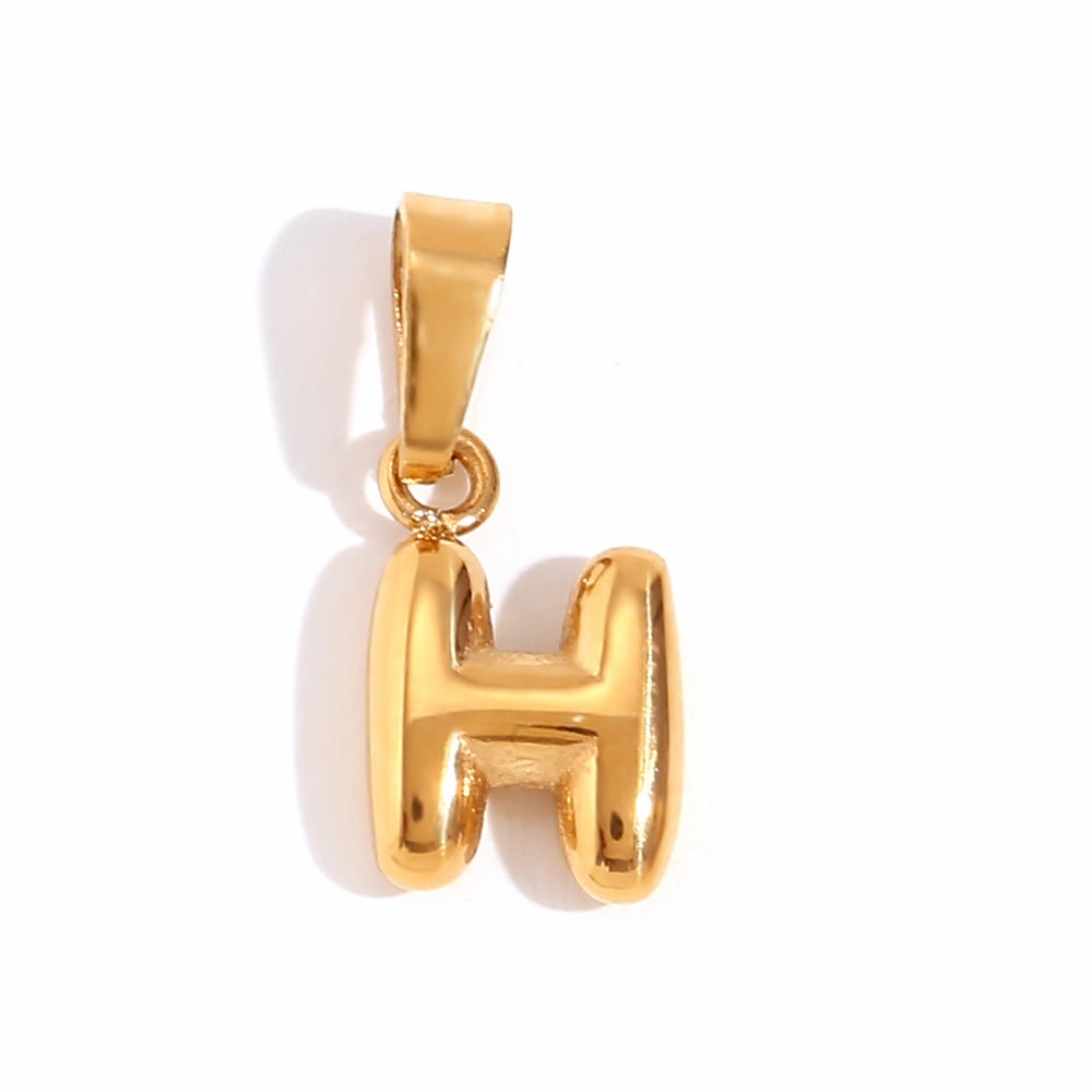 Wholesale Mini Bubble English Stainless Steel Plated 18K Gold DIY Matching Accessories Pendant
