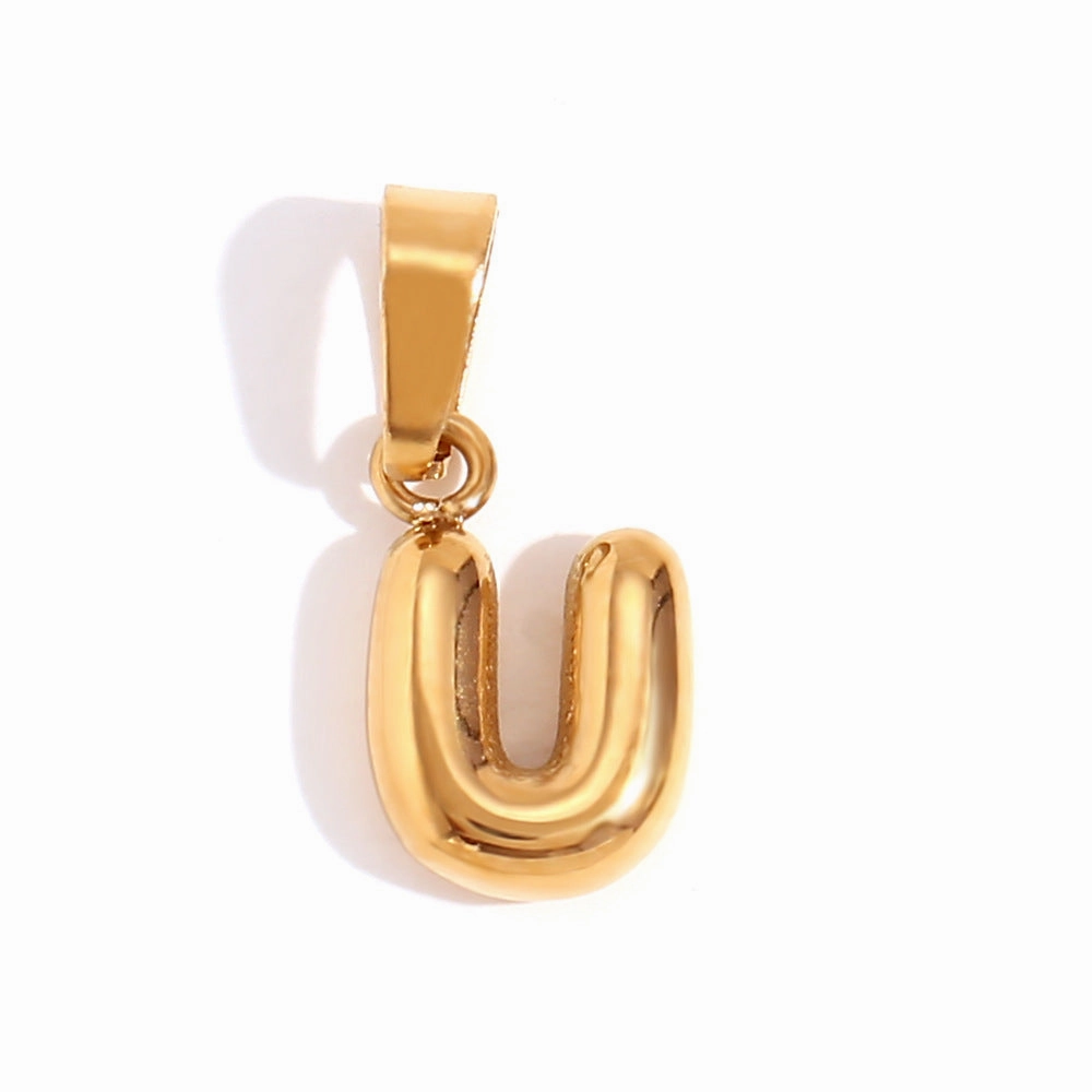 Wholesale Mini Bubble English Stainless Steel Plated 18K Gold DIY Matching Accessories Pendant