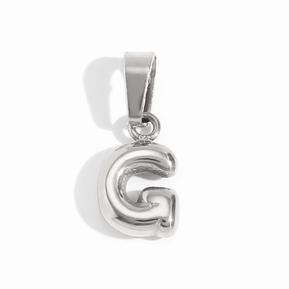 Wholesale Mini Bubble English Stainless Steel Plated 18K Gold DIY Matching Accessories Pendant