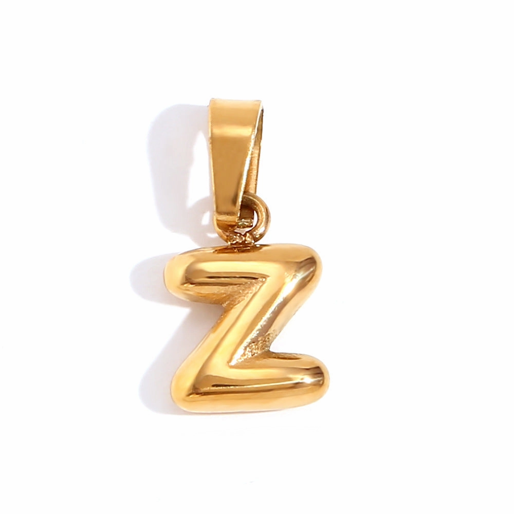 Wholesale Mini Bubble English Stainless Steel Plated 18K Gold DIY Matching Accessories Pendant