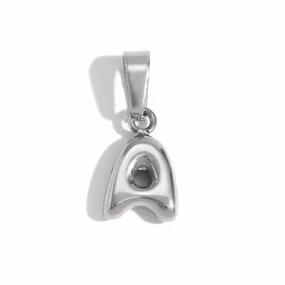 Wholesale Mini Bubble English Stainless Steel Plated 18K Gold DIY Matching Accessories Pendant