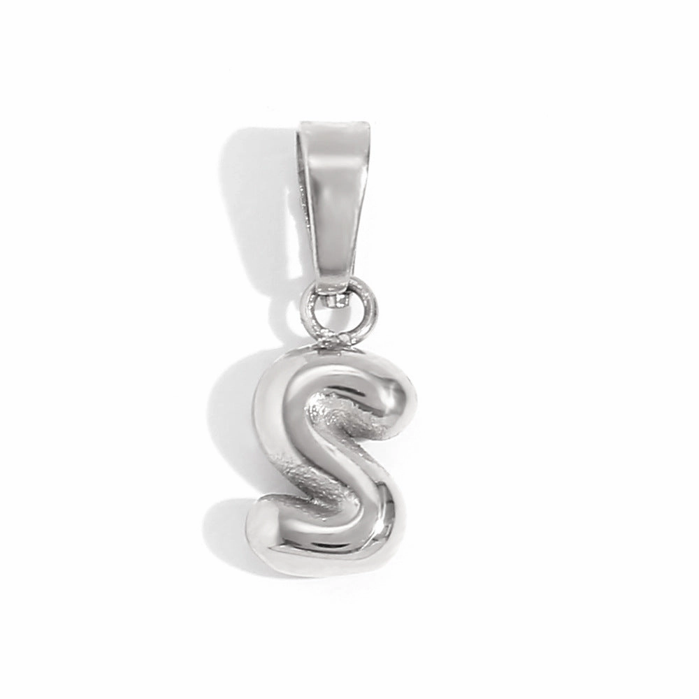 Wholesale Mini Bubble English Stainless Steel Plated 18K Gold DIY Matching Accessories Pendant