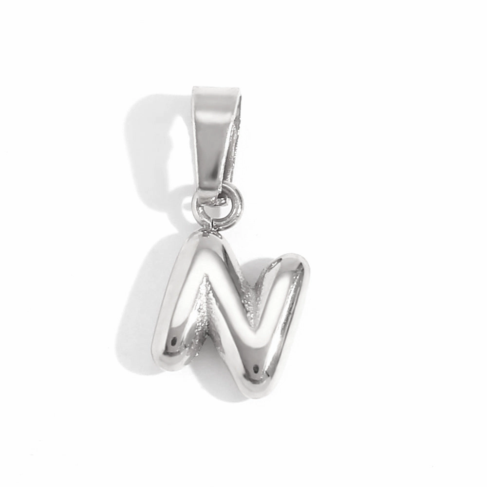 Wholesale Mini Bubble English Stainless Steel Plated 18K Gold DIY Matching Accessories Pendant