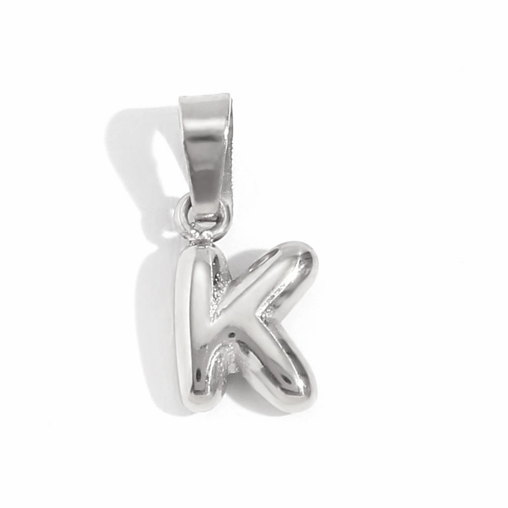 Wholesale Mini Bubble English Stainless Steel Plated 18K Gold DIY Matching Accessories Pendant