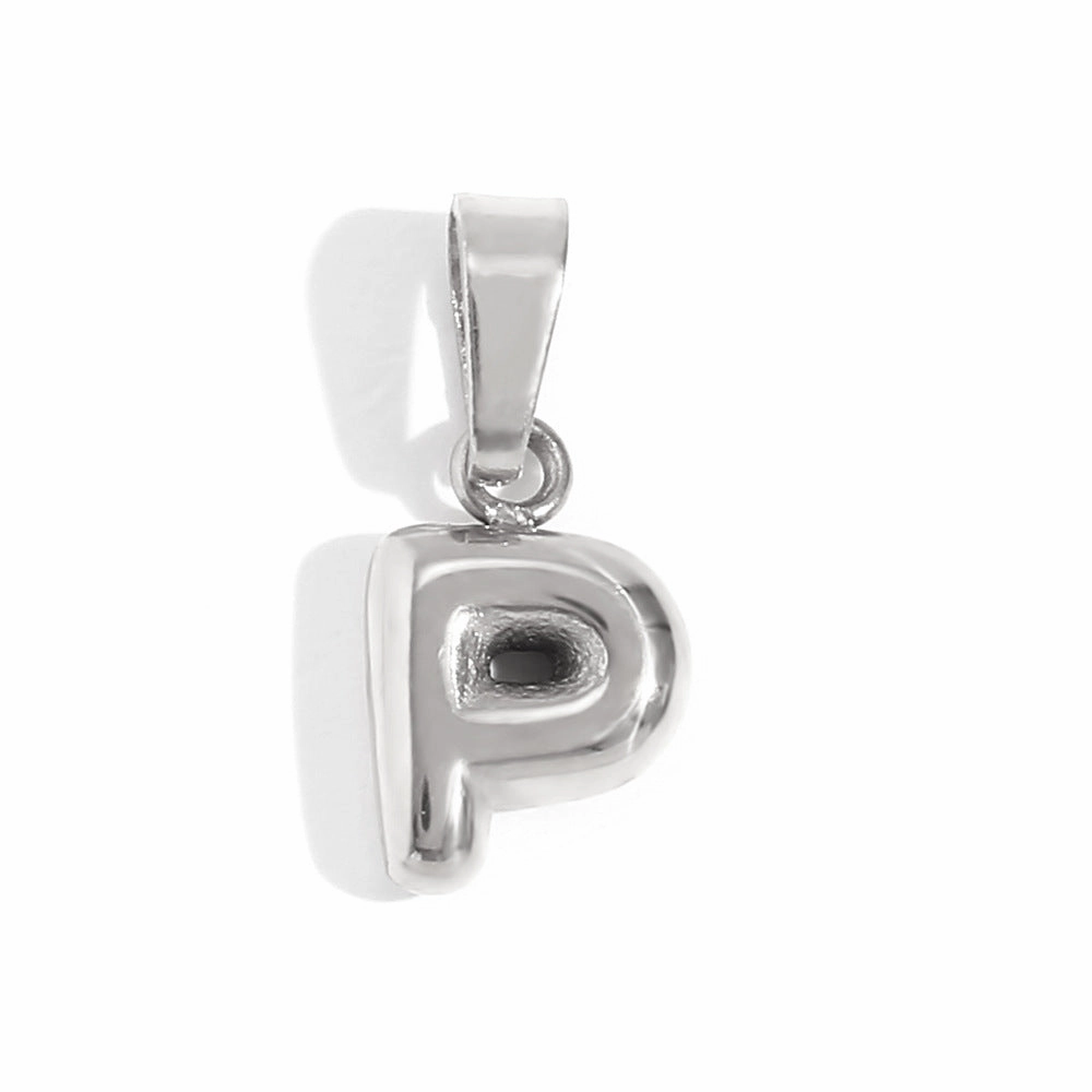 Wholesale Mini Bubble English Stainless Steel Plated 18K Gold DIY Matching Accessories Pendant