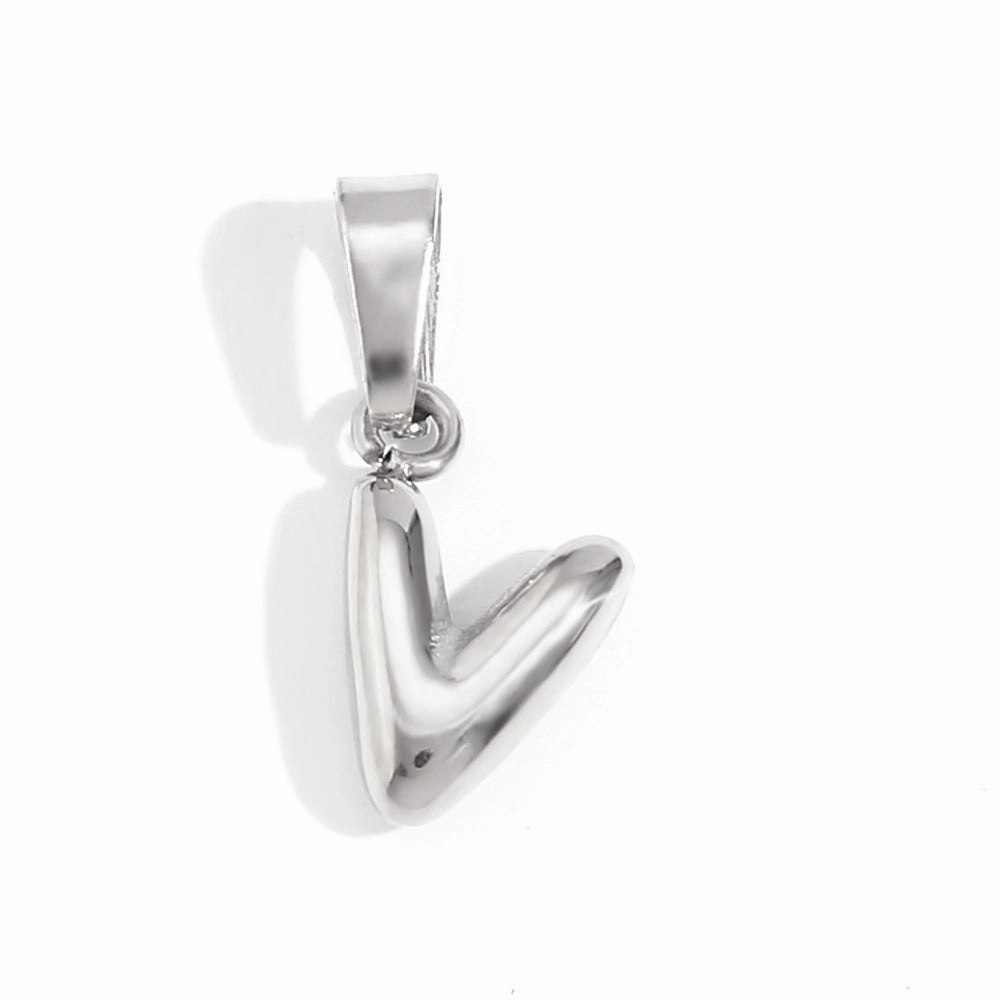 Wholesale Mini Bubble English Stainless Steel Plated 18K Gold DIY Matching Accessories Pendant