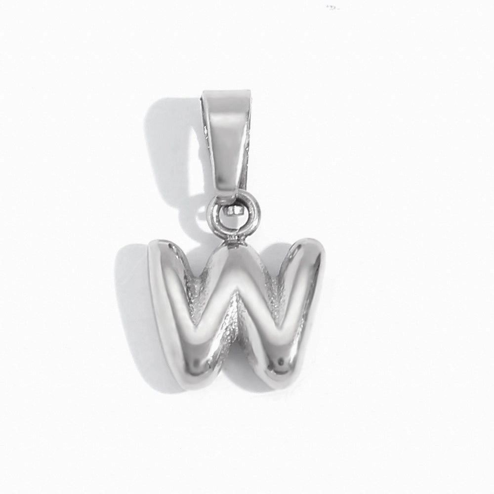 Wholesale Mini Bubble English Stainless Steel Plated 18K Gold DIY Matching Accessories Pendant