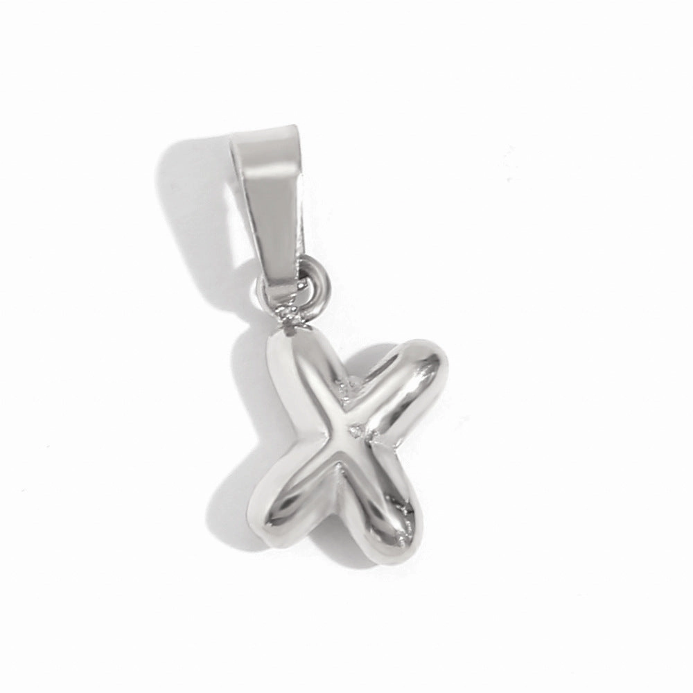 Wholesale Mini Bubble English Stainless Steel Plated 18K Gold DIY Matching Accessories Pendant