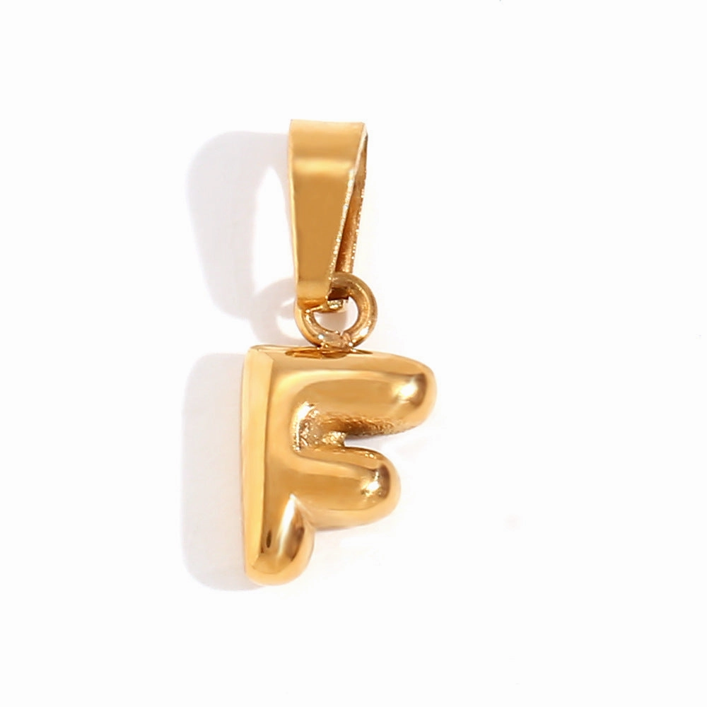 Wholesale Mini Bubble English Stainless Steel Plated 18K Gold DIY Matching Accessories Pendant