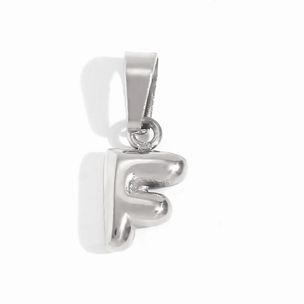 Wholesale Mini Bubble English Stainless Steel Plated 18K Gold DIY Matching Accessories Pendant