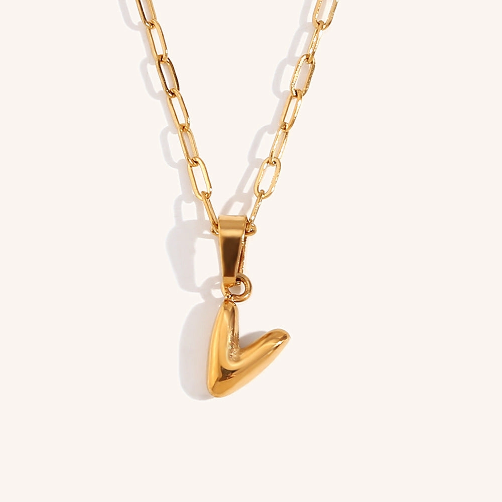 Wholesale Mini Bubble Letter 18K Necklaces