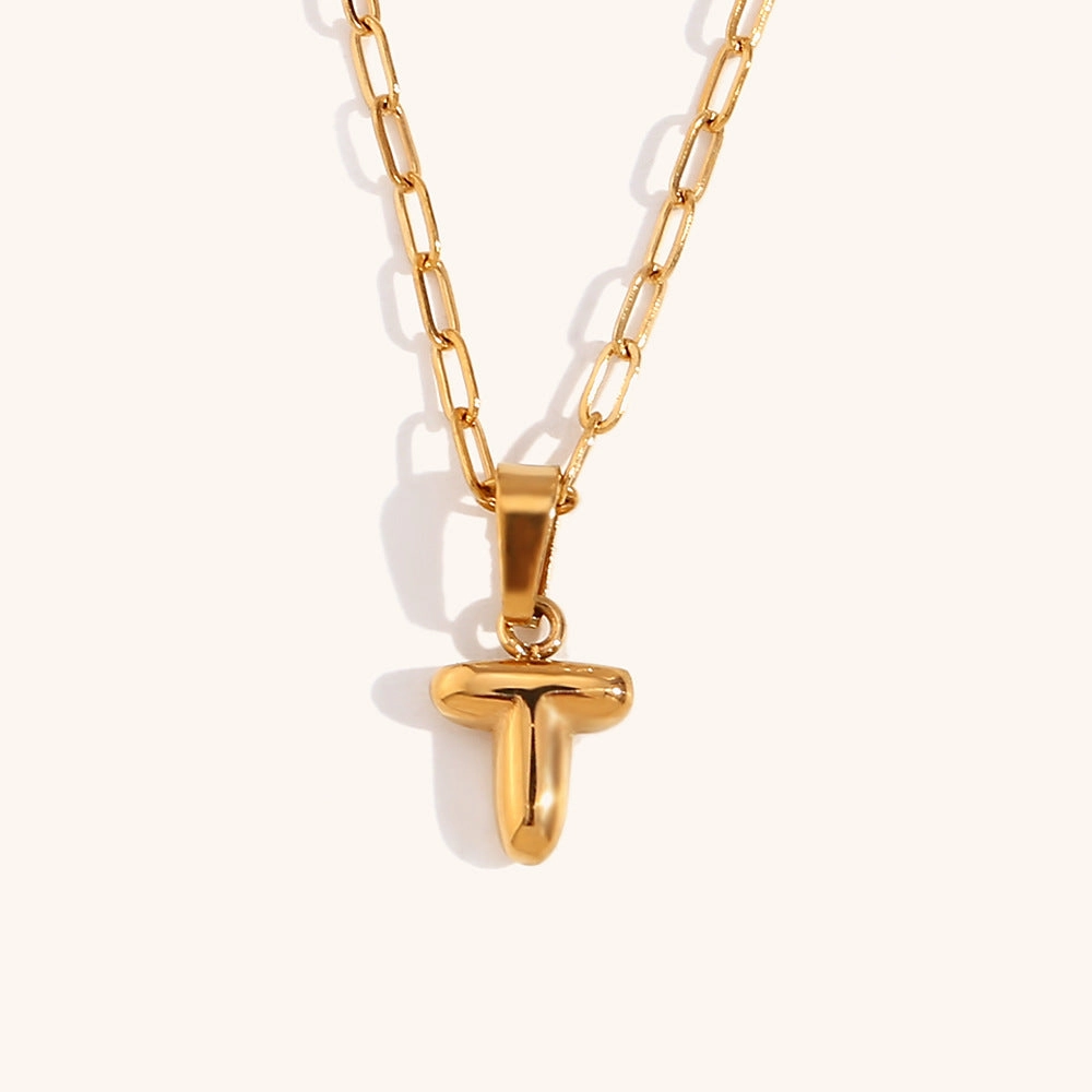 Wholesale Mini Bubble Letter 18K Necklaces