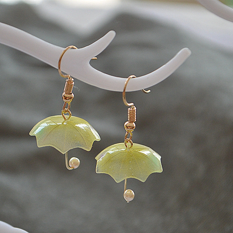 Wholesale Mini Creative Fake Umbrella Metal Earrings