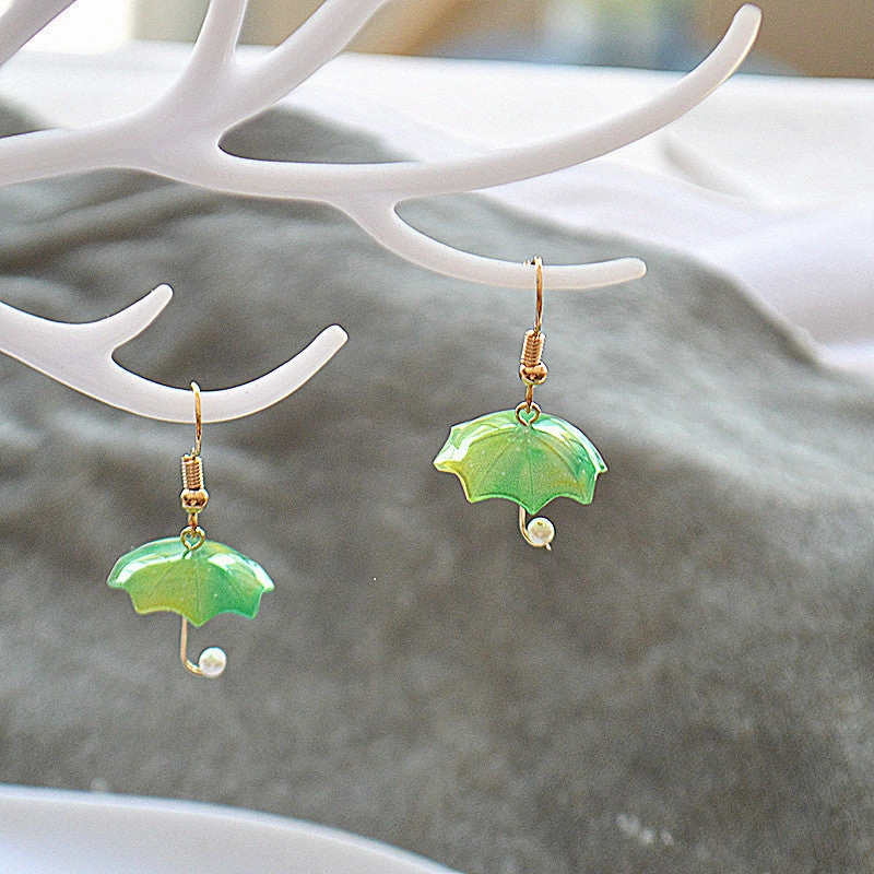 Wholesale Mini Creative Fake Umbrella Metal Earrings