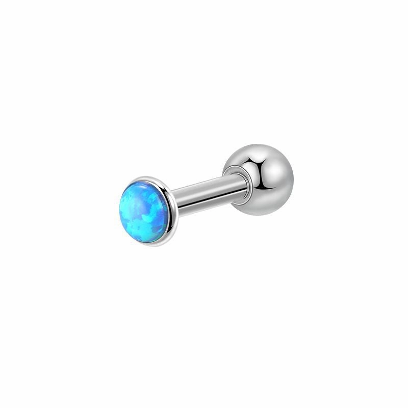 Wholesale Mini Opal Titanium Steel Turnbuckle Earrings