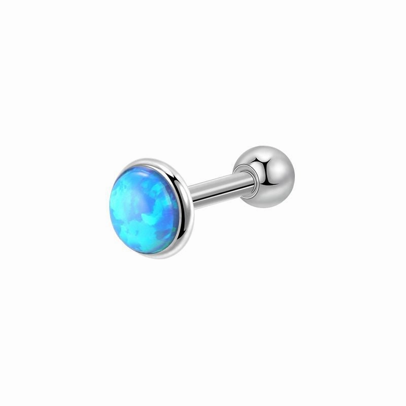 Wholesale Mini Opal Titanium Steel Turnbuckle Earrings