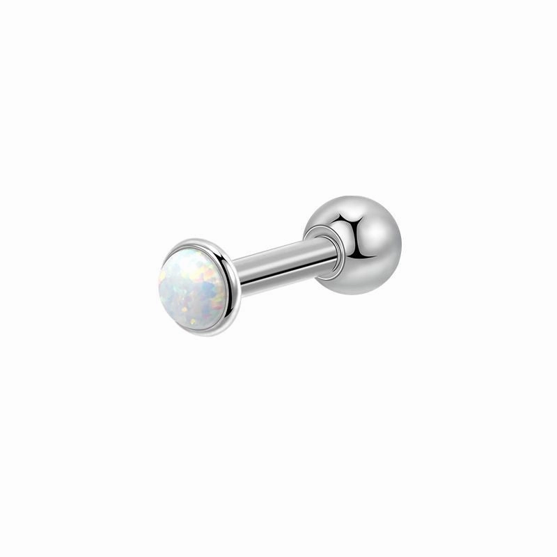 Wholesale Mini Opal Titanium Steel Turnbuckle Earrings