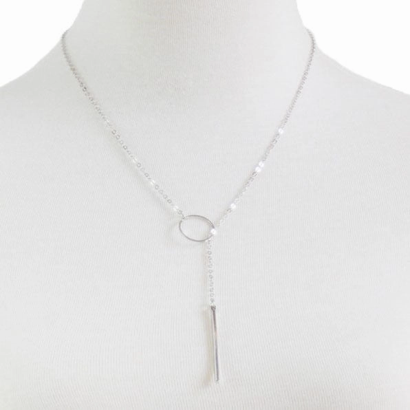Wholesale Minimalist Chain Metal Ring Long Alloy Neck Chain