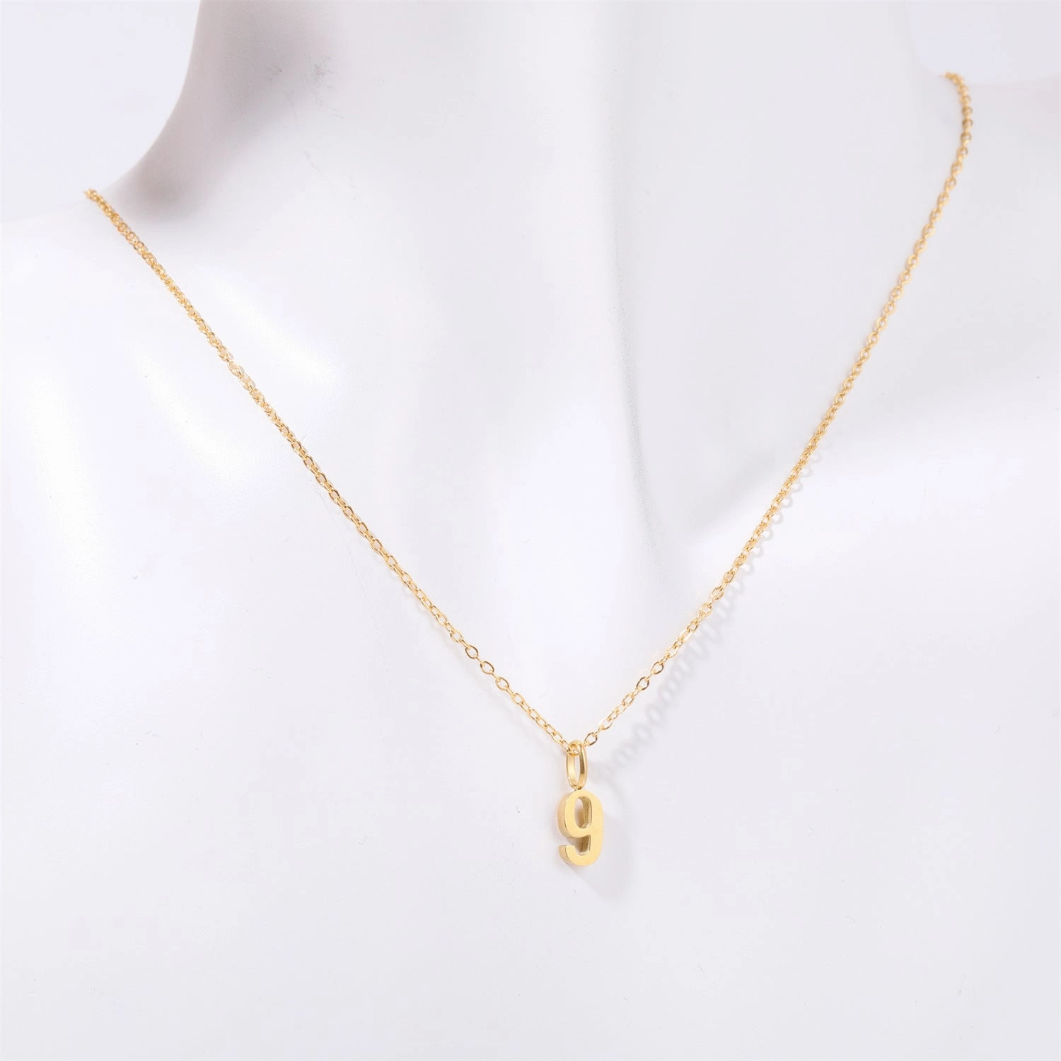 Wholesale Minimalist Commuting Optional Digital Titanium Steel Necklaces