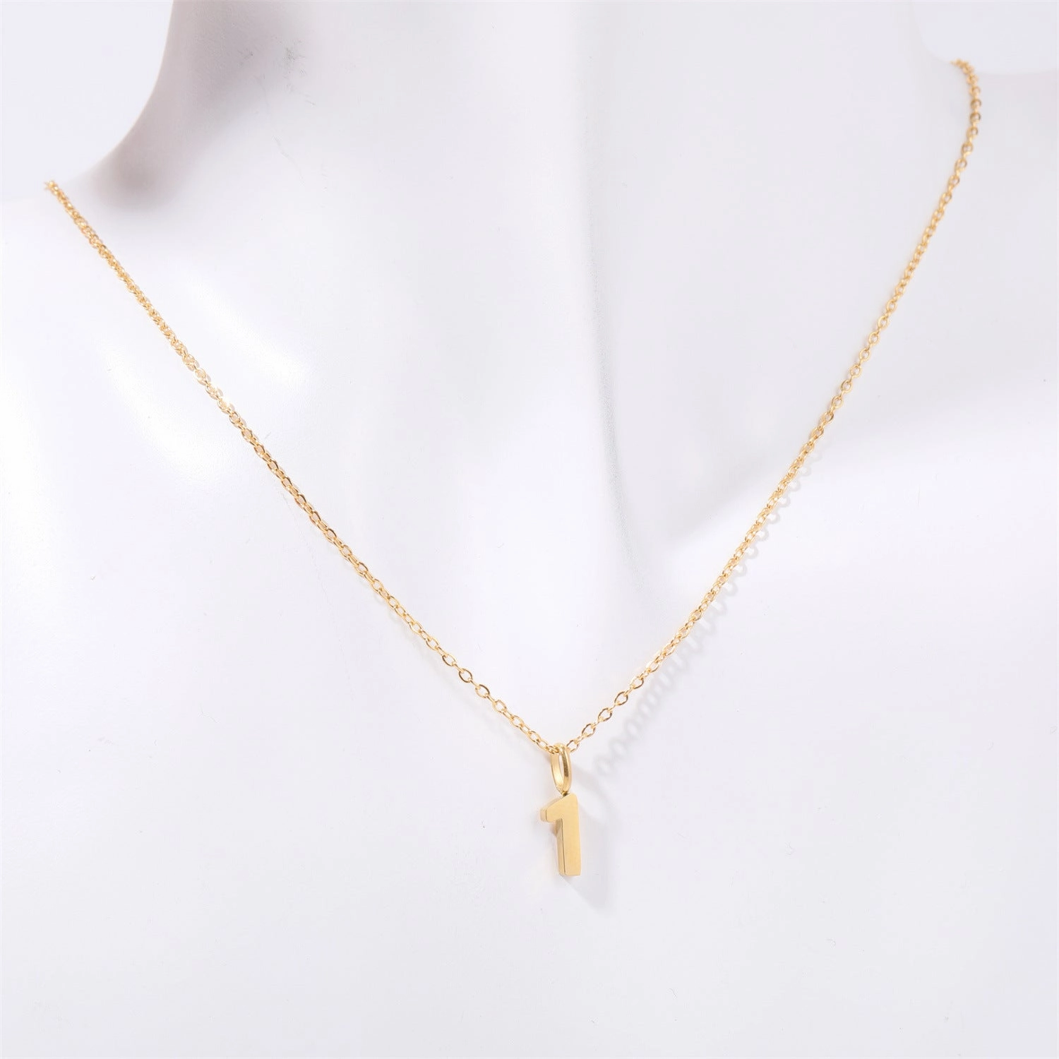 Wholesale Minimalist Commuting Optional Digital Titanium Steel Necklaces