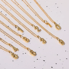 Wholesale Minimalist Commuting Optional Digital Titanium Steel Necklaces