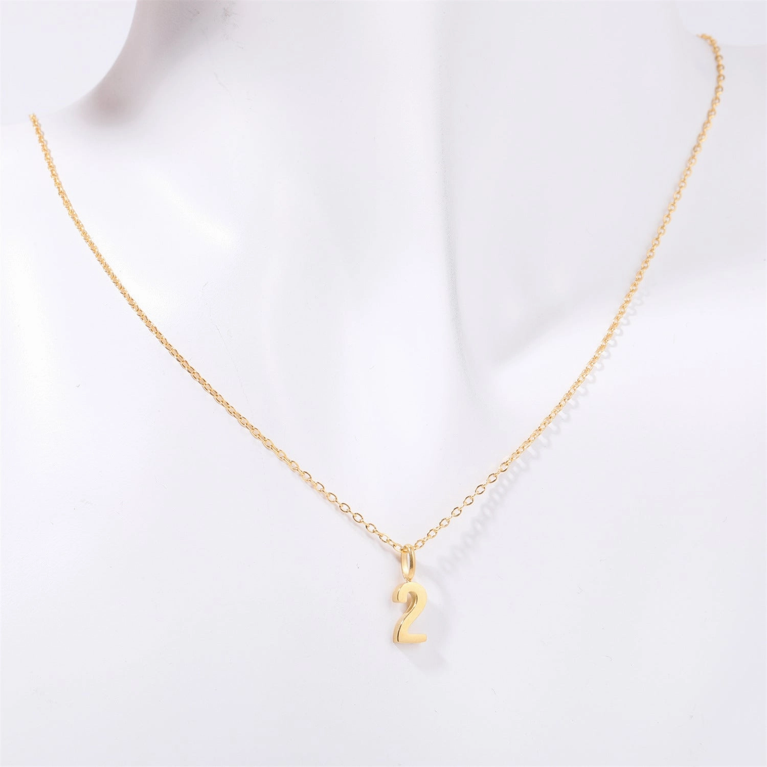 Wholesale Minimalist Commuting Optional Digital Titanium Steel Necklaces